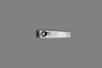 nail clippers on gray background