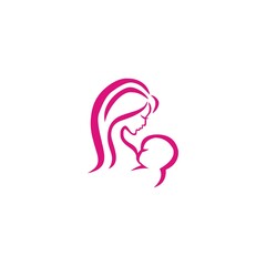 Mother and Baby Logo Images template Vectors pregnant