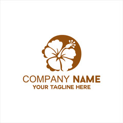 plant silhouette flower logo vector