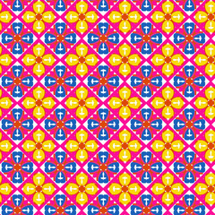 
Geometric damask seamless pattern with grunge texture