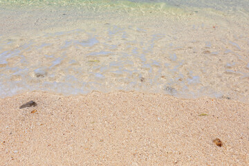 Wave on the sand beach background