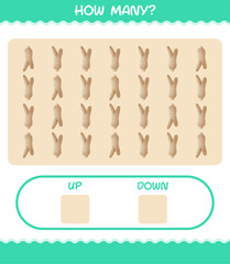 How many cartoon ginseng. Counting game. Educational game for pre shool years kids and toddlers