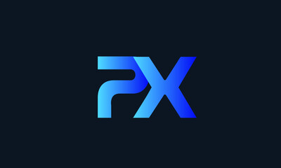 Obraz premium Alphabet letters Initials Monogram logo PX, XP, P and X