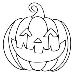 Halloween-Pumpkin outline design illustration for web, wedsite, application, presentation, Graphics design, branding, etc.
