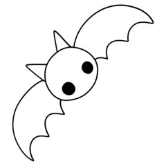 Halloween-bat outline design illustration for web, wedsite, application, presentation, Graphics design, branding, etc.