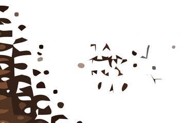 Brown and white background. Abstract vector. Modern geometric design. 2D rendering digital illustration.