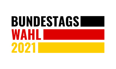 BundestagWahl 2021 - german federal election 2021, vector banner or sticker