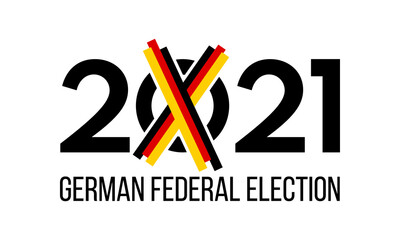 german federal election 2021, vector banner or social media post template