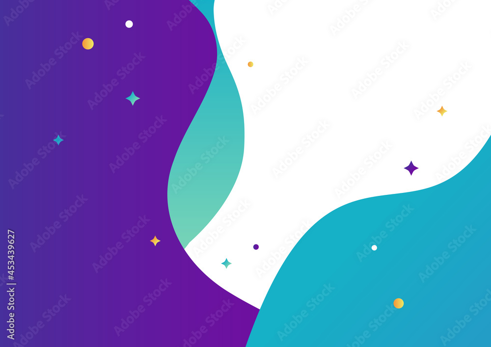 Wall mural Horizontal abstract color template with graphic elements. Vector illustration.