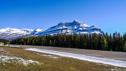 Mountain view, Icefields Parkway, Alberta, Canada