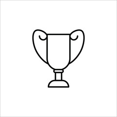 trophy icon vector logo template on white background. color editable eps 10