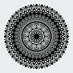 Circular one-color pattern. Illustration in vector