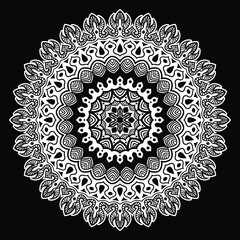 Circular one-color pattern. Illustration in vector