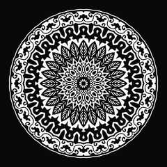 Circular one-color pattern. Illustration in vector