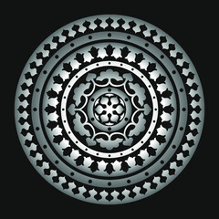 Circular one-color pattern. Illustration in vector