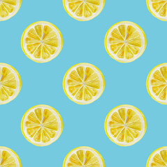 Fototapeta premium seamless pattern with lemons