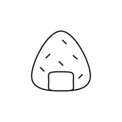 onigiri icon, food vector, rice illustration