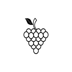 grapes icon, fruit vector, juicy illustration