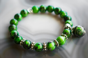 green and blue beads
