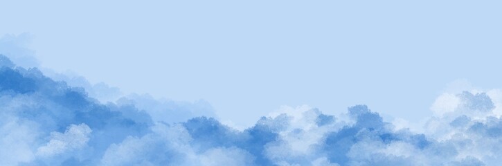 Unique painting art with sky landscape brush for presentation, card background, wall decoration, or t-shirt design