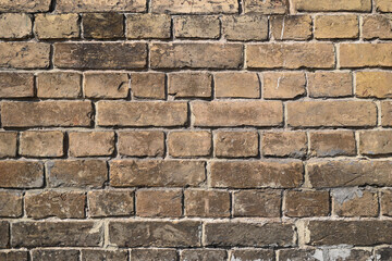 Wall texture.. Ancient wall of yellow brick.