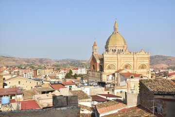 Fototapeta na wymiar Cathedral of Favara in the afternoon light, Sicily, Italy