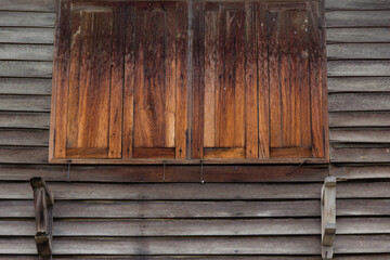 Retro wooden window background, classic look