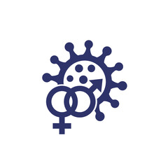 Sexual transmitted disease or STD icon