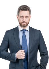 Chief executive officer. CEO isolated on white. CEO or director. General manager in formalwear