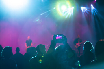 Crowd at concert - summer music festival