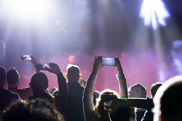 Crowd at concert - summer music festival