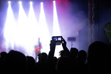 Crowd at concert - summer music festival