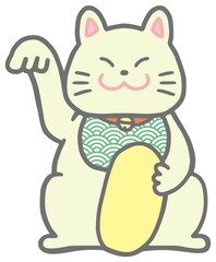 招き猫のイラスト