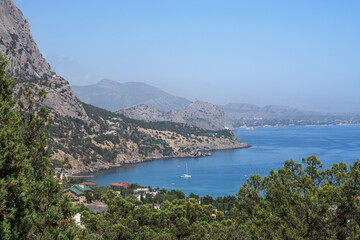 Fototapeta na wymiar Crimea with it's sea, rocks, mountains