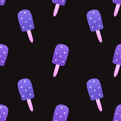 pattern with multicolored ice cream