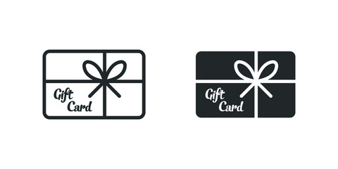 gift card vector icon. coupon, card, present, buy sign