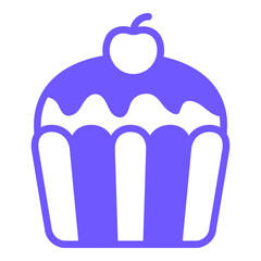 cupcake, Dessert line icon, vector design usa independence day icon.