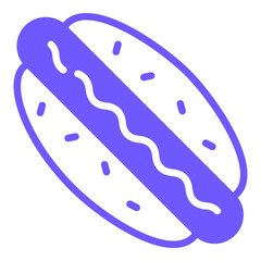 hotdog line icon, vector design usa independence day icon.
