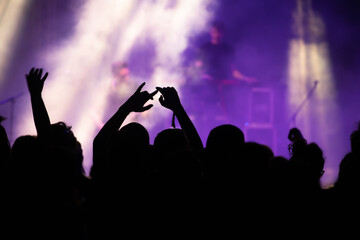 Crowd at concert - summer music festival