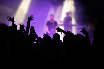 Fototapeta premium Crowd at concert - summer music festival