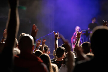 Crowd at concert - summer music festival