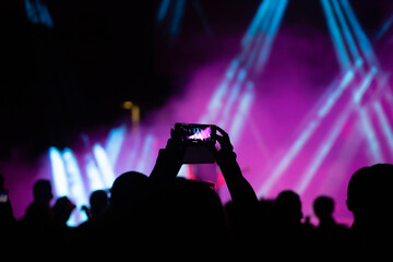 Crowd at concert - summer music festival