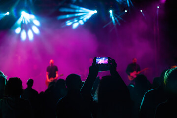 Crowd at concert - summer music festival