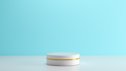 Elegant abstract pedestal podium.  geometric platform backdrop. Luxury scene for demonstration of cosmetic products, Showcase, Promotion display,3d rendering.