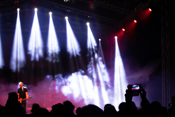 Obraz premium Crowd at concert - summer music festival