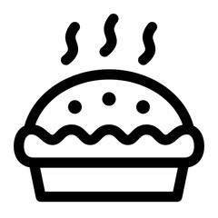 Pie Line Icon Vector