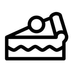 Pie Line Icon Vector