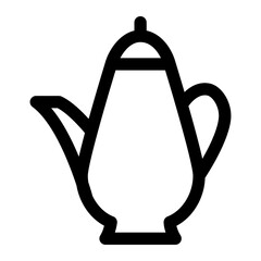 Teapot Line Icon Vector