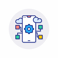 Cloud Apps icon in vector. Logotype