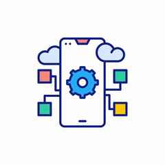 Cloud Apps icon in vector. Logotype